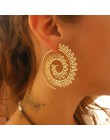 Nowe mody geometryczne Vortex koło zębate spiralne Hoop kolczyki dla kobiet w stylu Vintage Ear Bijoux dynda Brincos Party biżut