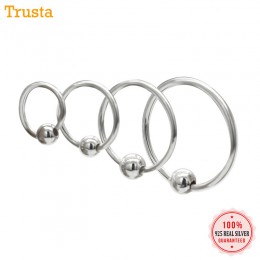 Trusta 100% 925 Sterling Sliver 2 sztuk małe Tiny piłka kolczyki koła ucha Piercing Tragus Helix chrząstka DS156