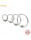 Trusta 100% 925 Sterling Sliver 2 sztuk małe Tiny piłka kolczyki koła ucha Piercing Tragus Helix chrząstka DS156