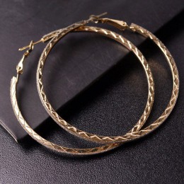 6 CM Hoop okrągłe kolczyki biżuteria Diamante Rhinestone duży kolczyk moda prezent dla kobiet CX17