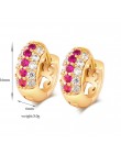 Hoop kolczyki dla kobiet moda biżuteria ucha Trendy złoty kolor Multicolor kryształ oświadczenie Party kolczyki darmowa wysyłka