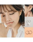 Minimalizm proste koreański styl małe okrągły koło srebrny Ear Hoop biżuteria Hot sprzedaż kobiety kolczyki Brincos 13 ~ 20mm 2