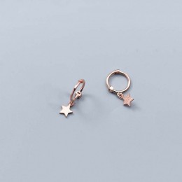 925 Srebrne kolczyki gwiazdki małe kólka dla kobiet piercing chrząstki ucha boho