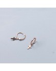 925 Srebrne kolczyki gwiazdki małe kólka dla kobiet piercing chrząstki ucha boho