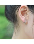 Wysokiej jakości polerowane srebrny plated Hoop kolczyki kolczyki hipoalergiczne koreański kobiet śliczne błyszczące małe ucha b