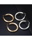 Małe okrągłe kolczyki Hoop oryginalne dla mężczyzn dla kobiet Trendy koło kolczyki punk srebrny złoty kolor akcesoria jubilerski