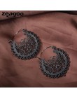Kolczyki zwisają okrągły czeski Hasp Hollow Hoop styl kobiety elegancki styl projekt Hoop pierścienie klip na chrząstki Punk Ear