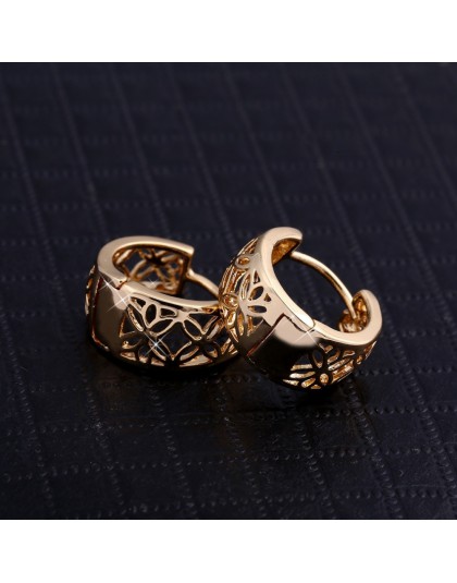 Nowa moda Hollow Out Hoop kolczyki dla kobiet Bijoux biżuteria ucha kolczyk biżuteria ślubna dla kobiet darmowa wysyłka