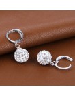 Pani Shambhala luksusowe kryształ teardrop kolczyki w kształcie blask księżniczka ball kolczyki popularne biżuteria srebrna pros