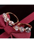 AAA cyrkon kamień kryształ Rhinestone złota srebrne kolczyki koła dla kobiet moda damska biżuteria złote kolczyki ucha biżuteria