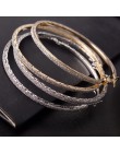 6 CM Hoop okrągły dynda kolczyk biżuteria kobiety kryształ Diamante Rhinestone duży kolczyk @ M23
