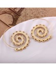 1 para gorąca sprzedaż fajne moda romantyczny spiralne kolczyk kolczyki dla kobiet oświadczenie biżuteria 251659
