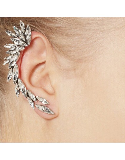 2019 nowych moda eleganckie Vintage Punk Gothic kryształ Rhinestone Ear Cuff Wrap stadniny klipsy 1E321