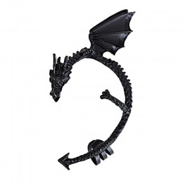 Retro w stylu Vintage Gothic Rock Punk sznurka smok kształt ucha nausznica kolczyki dla kobiet mężczyzn kolczyki