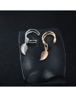 Ear Cuff Wrap kolczyki liście biżuteria Piercing klip na kolczyki trójkąt chrząstka klip Diy ustawienia czarny kolor e0479