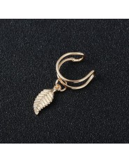 Ear Cuff Wrap kolczyki liście biżuteria Piercing klip na kolczyki trójkąt chrząstka klip Diy ustawienia czarny kolor e0479