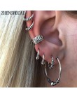 Punk w stylu Vintage klip ucha Pendientes Brinco dziewczyny Bijoux łańcuch Tassel liść nausznica z klipsem kolczyki dla kobiet b