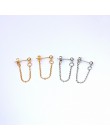 LWONG 4mm złoty kolor piłka łańcuch kolczyki kolczyki dla kobiet minimalistyczny kolczyki do uszu kolczyki prosty cienki łańcusz