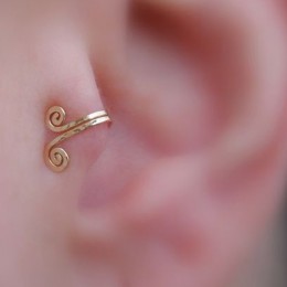 Spersonalizowane BOHO tybet Totem złoto srebro klip ze stopu kolczyk Punk nie Piercing Tragus kolczyk Ear Cuff Brincos 2019 Femm