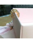 Błyszczące wdzięku kobiety Lady moda srebrny złoty kryształ Rhinestone Ear Cuff Wrap chrząstki klip kolczyk