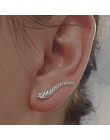 KISSWIFE moda osobowość Metal liść proste ucho Sweep Wrap srebrny złoty ucha Climber liści klip ucha mankiety kolczyki dla kobie