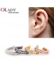 2 sztuk ucha mankiet ucha klip kolczyki z cyrkoniami biżuteria w jednym uchu dla kobiet modne kolczyki biżuteria prawe ucho akce