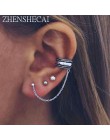 Proste nowy Ear Cuff małe kolczyki dla kobiet długi tassel klip ucha kobieta klipsy bez Piercing biżuteria Oorbellen ez7