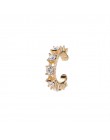 Cyrkon w kształcie litery U łańcuch srebrny kolczyki bez Piercing złoty klips do ucha na kolczyki dla kobiet Ear Cuff biżuteria