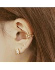 Wycięty kwiat ucha klip na kolczyki nie przebite ucho mankiet kobiety kolczyki moda biżuteria kolczyki wrap earcuff