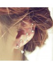 E0497 Boho ucha mankiet Brincos srebrny kolor ucha klipsy zestaw kobiet oświadczenie czechy kryształ Ear Cartilag kolczyki biżut