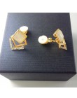 Grace Jun (TM) wysoka jakość kwadratowy kształt Opal Rhinestone klip na kolczyki bez Piercing dla kobiet Party luksusowe biżuter