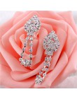 Grace Jun New Arrival Rhinestone kryształowe Tassel klip na kolczyki nie przebite dla dziewczyna Party nie muszka do uszu kolczy