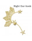 SHEEGIOR piękny wklęsły liść zaczep na ucho duże kolczyki dla kobiet akcesoria złoto srebro nie EarHole klip kolczyk modna biżut