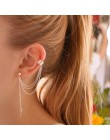 Mossovy kotwica Silver Tassel kolczyki dla kobiety Ear Cuff biżuteria klip Earless Hole kolczyki dla kobiet Boucle D'oreille Fem