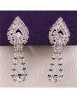 Grace Jun New Arrival Rhinestone kryształowe Tassel klip na kolczyki nie przebite dla dziewczyna Party nie muszka do uszu kolczy