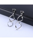 4 kolor geometria nieregularne Metal fala wzór brokat klip na kolczyki nie przebite dla kobiet minimalizm ucha klipy moda biżute