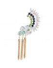 SHEEGIOR piękny Ear Cuff duże kolczyki dla kobiet moda biżuteria Boho złoty srebrny liść nie EarHole klip kolczyk Bijoux Femme p