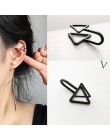 Ear Cuff Wrap kolczyki biżuteria Piercing klip na kolczyki trójkąt chrząstki klip Diy ustawienia czarny kolor e0208