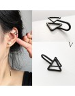 Ear Cuff Wrap kolczyki biżuteria Piercing klip na kolczyki trójkąt chrząstki klip Diy ustawienia czarny kolor e0208