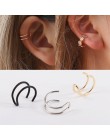 1 pc krzyż liść ucha klip Cuff Wrap fałszywe kolczyki Hoop nie Piercing klips do chrząstki ucha w kształcie litery U kolczyki be