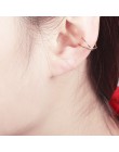1 pc krzyż liść ucha klip Cuff Wrap fałszywe kolczyki Hoop nie Piercing klips do chrząstki ucha w kształcie litery U kolczyki be