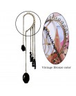 SHEEGIOR z brązu w stylu Vintage długi zaczep na ucho klipsy dla kobiet piękny nit perły frędzle kolczyki do uszu modna biżuteri