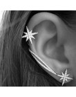 Infery 2019 luksusowe moda kryształ gwiazda kolczyki Ear Cuff klip na kolczyki Wrap dla kobiet dziewczyn Ear Piercing biżuteria 