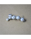 Moda wykwintne klip na kolczyki zaprojektowane piękne słodkie naśladować Pearl kolczyki z kryształem klipy kobiet Ear Cuff 1 szt