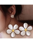 Gorąca sprzedaż pięć liści biały Daisy klipsy bez Piercing słodki kwiat Ear Cuff bez otworu dla kobiet klipsy moda