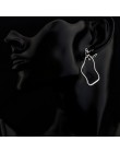Nieregularne geometria Metal kolczyki bez otworu klip do ucha Trendy minimalistyczny klip kolczyk bez Piercing kolczyki CE110