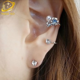 Ear cuff złoty posrebrzane klip na kolczyki moda biżuteria orecchini kobiety serce kolczyki wrap earcuff brincos