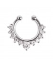 ES165 kryształ korona w kształcie litery U klipsy nie przebite ucho kości ucha klipsy niewidoczne kobiet Brincos Bijoux moda biż
