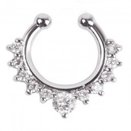 ES165 kryształ korona w kształcie litery U klipsy nie przebite ucho kości ucha klipsy niewidoczne kobiet Brincos Bijoux moda biż