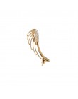 SHUANGR moda wysokiej jakości 1 Pc lato plaża Punk Rhinestone klipsy anioł skrzydło złoty kolczyk Ear Cuff dla kobiet biżuteria